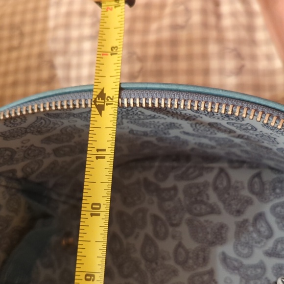 Blue Faux Leather Vintage Train Case - Picture 11 of 11